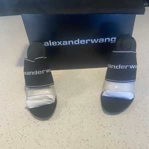 Néw in Box Alexander Wang logo heels size 7.5
